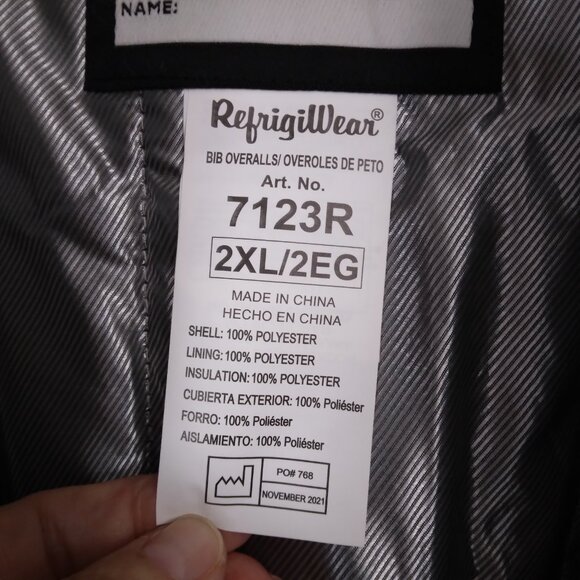 NWT Refrigiwear Women's Soft Shell Bib Overalls Black | Size 2XL - Picture 10 of 11